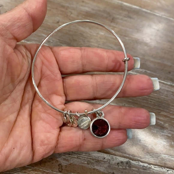 Alex and Ani Amethyst Silver Tone Bracelet - Picture 5 of 5